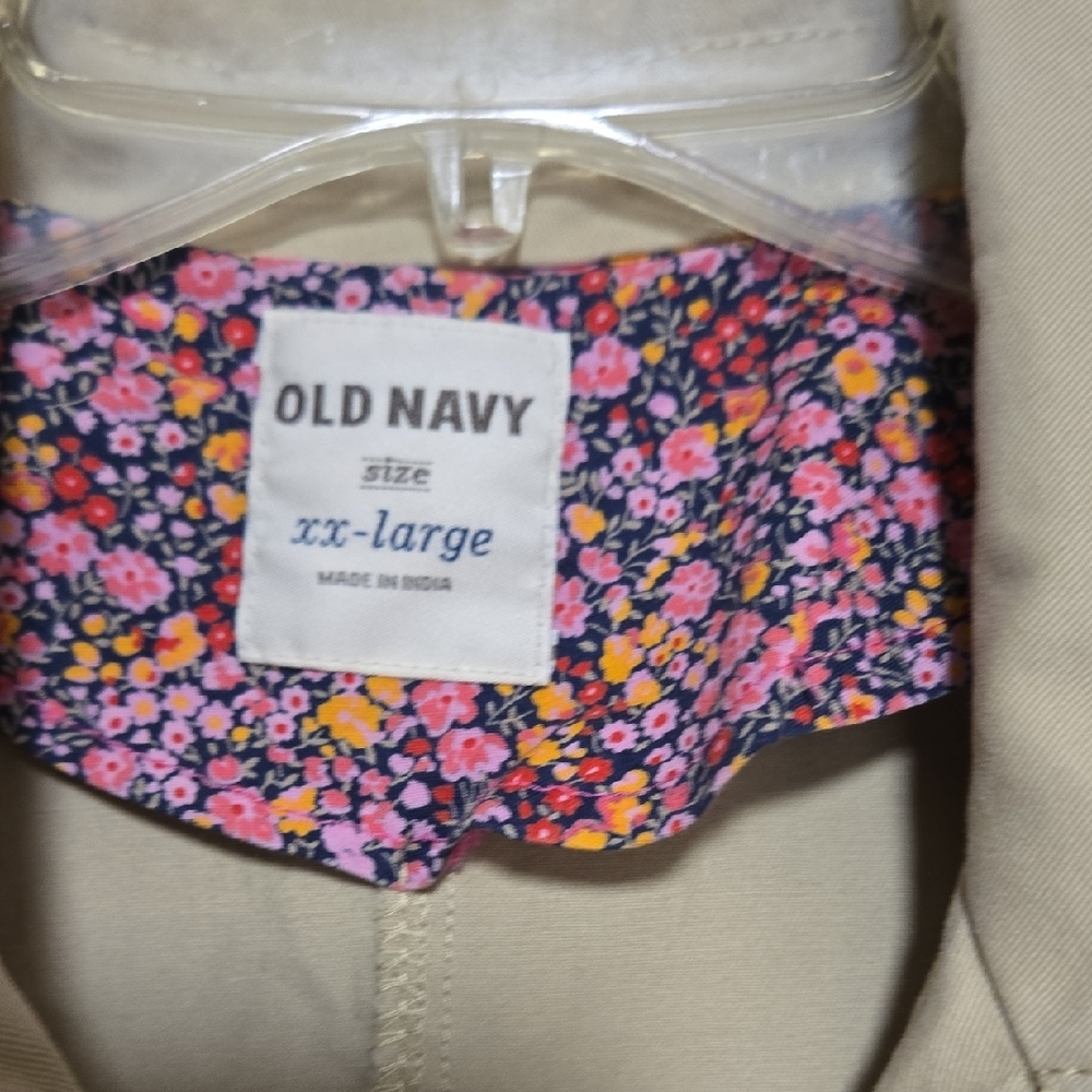 Old Navy Tan Ruffled Utility Jacket - Picture 2 of 4